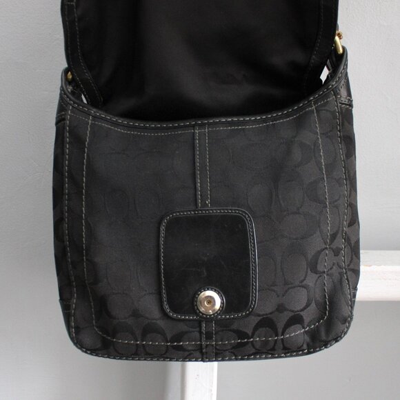 Coach Vintage Y2K Bleecker Black Legacy Signature Shoulder Bag Purse 11434 - Picture 9 of 10